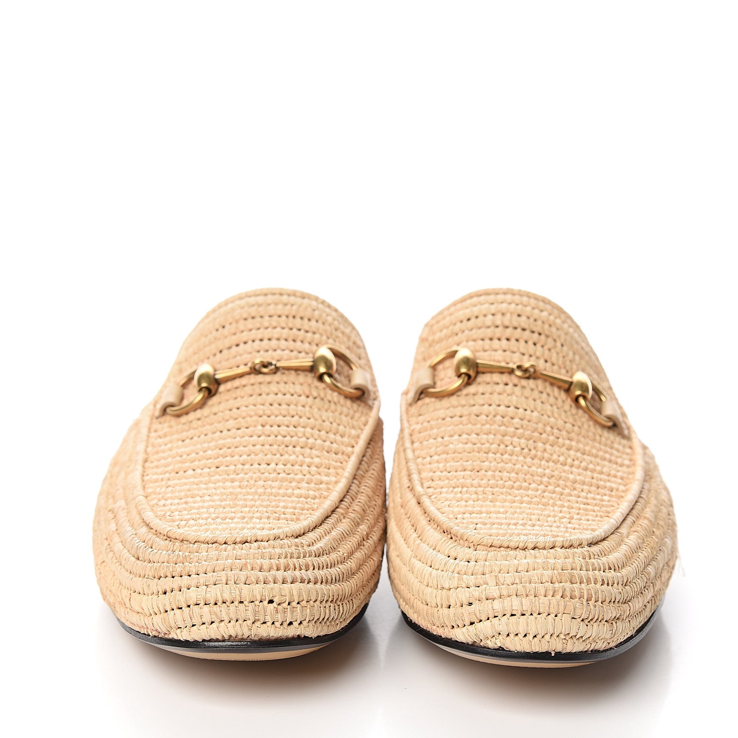 Gucci Raffia Mens Princetown Slippers 11 Naturale Sand Storm 2 of 10