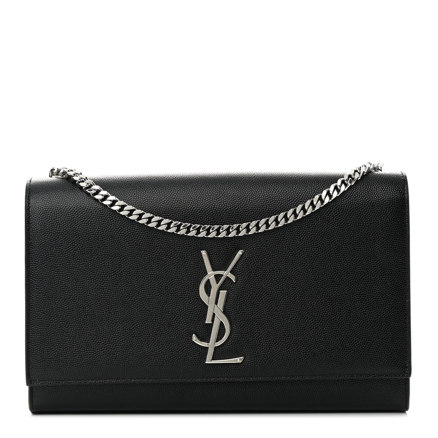 Grain De Poudre Medium Classic Monogram Kate Satchel Black