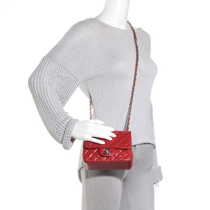 Chanel Caviar Quilted Mini Square Flap Dark Red 2 of 8