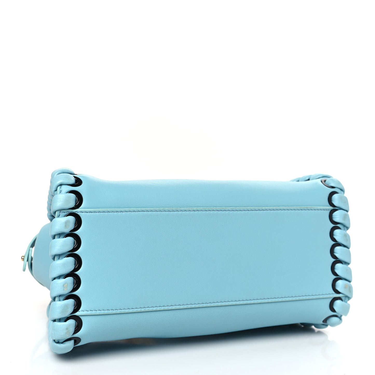 Nappa Lace Up Mini Peekaboo Iconic Satchel Turchese