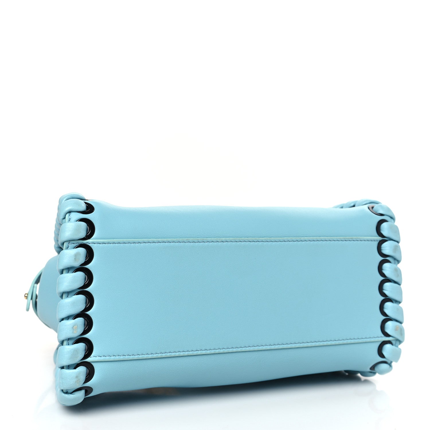 Fendi Nappa Lace Up Mini Peekaboo Iconic Satchel Turchese 4 of 9