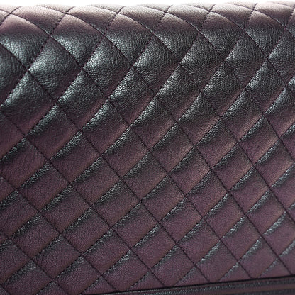 Chanel Iridescent Goatskin Quilted New Medium Boy Flap Purple 8 of 8