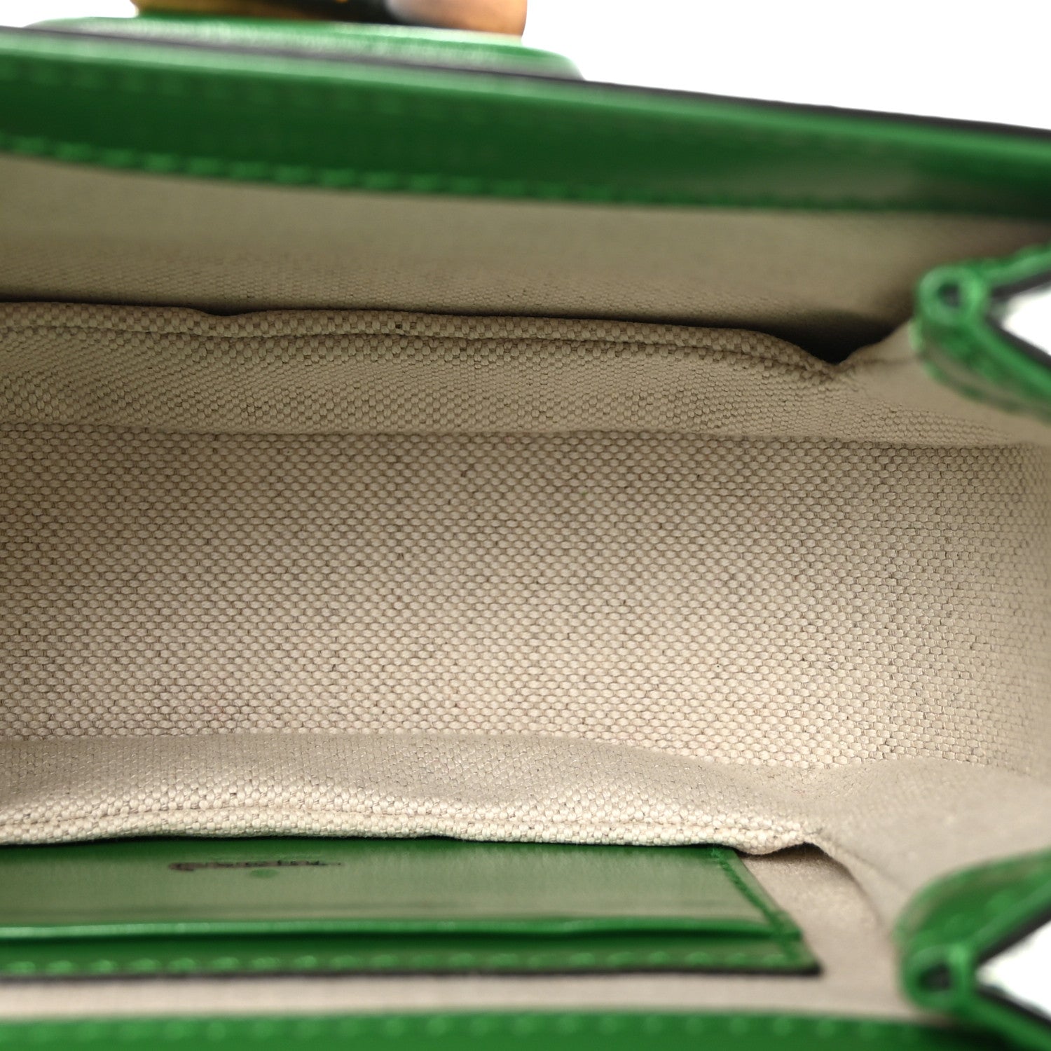 Gucci Boarded Dyana Lux Calfskin Web Small Bamboo 1947 Top Handle Bag Spring Green 5 of 9