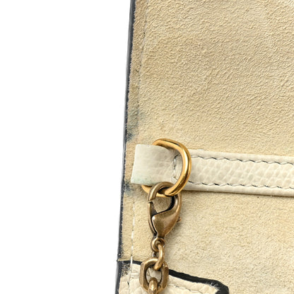 Christian Dior Grained Calfskin Saddle Chain Pouch Off White 14 of 22