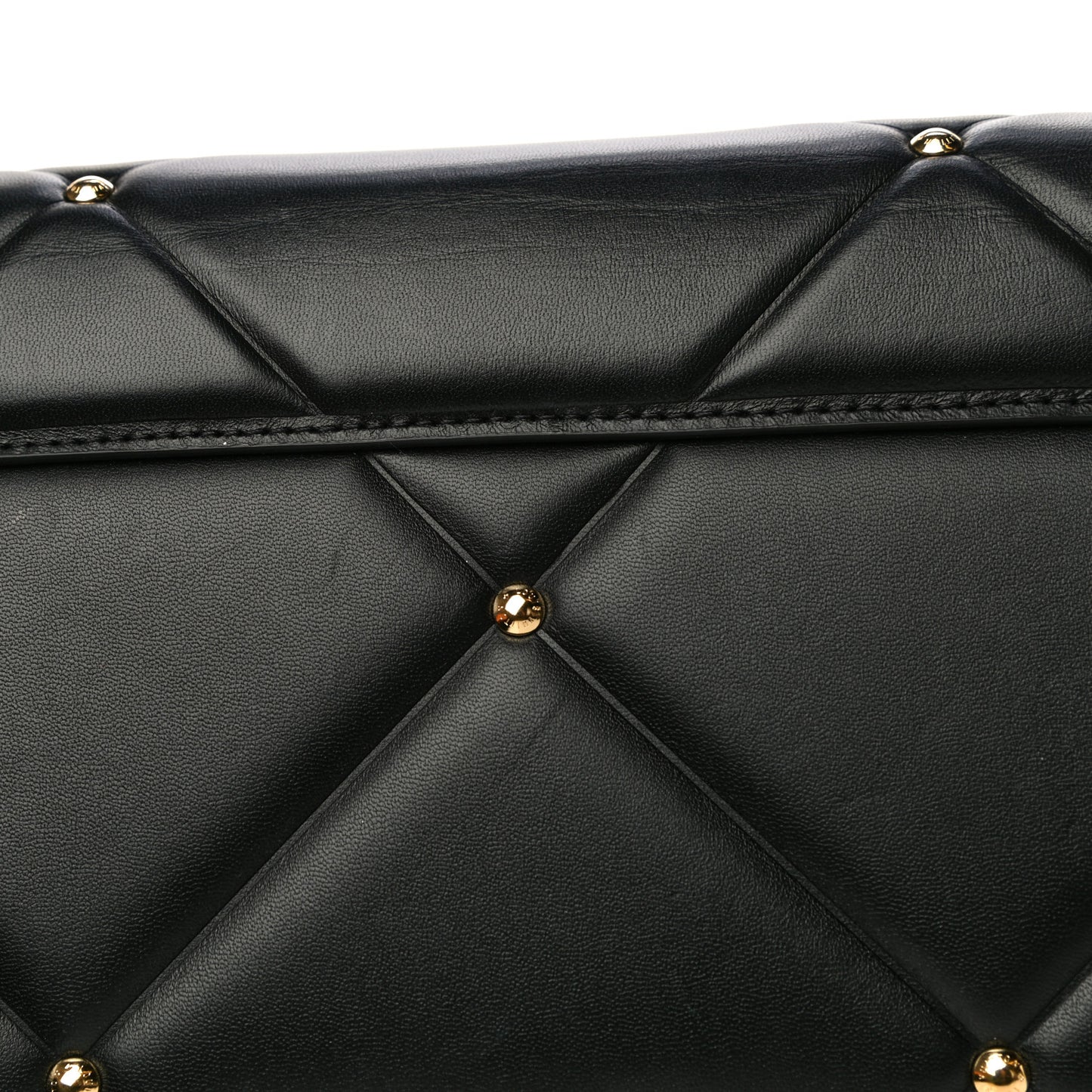Lambskin Quilted Twist MM Black