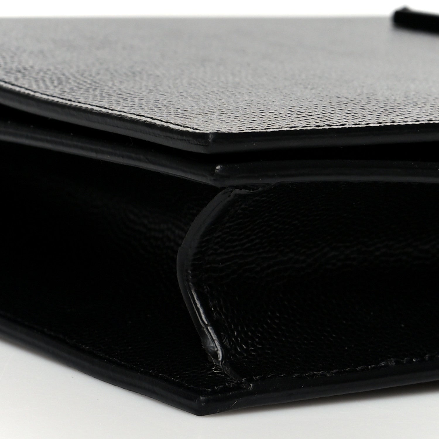 Saint Laurent Grain De Poudre Classic Monogram Kate Clutch Black 8 of 9