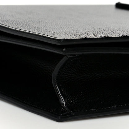 Saint Laurent Grain De Poudre Classic Monogram Kate Clutch Black 8 of 9