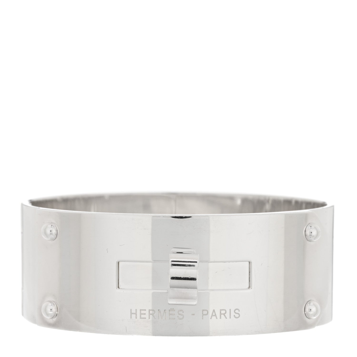Hermes Sterling Silver Kelly MM Bracelet ST 1 of 4