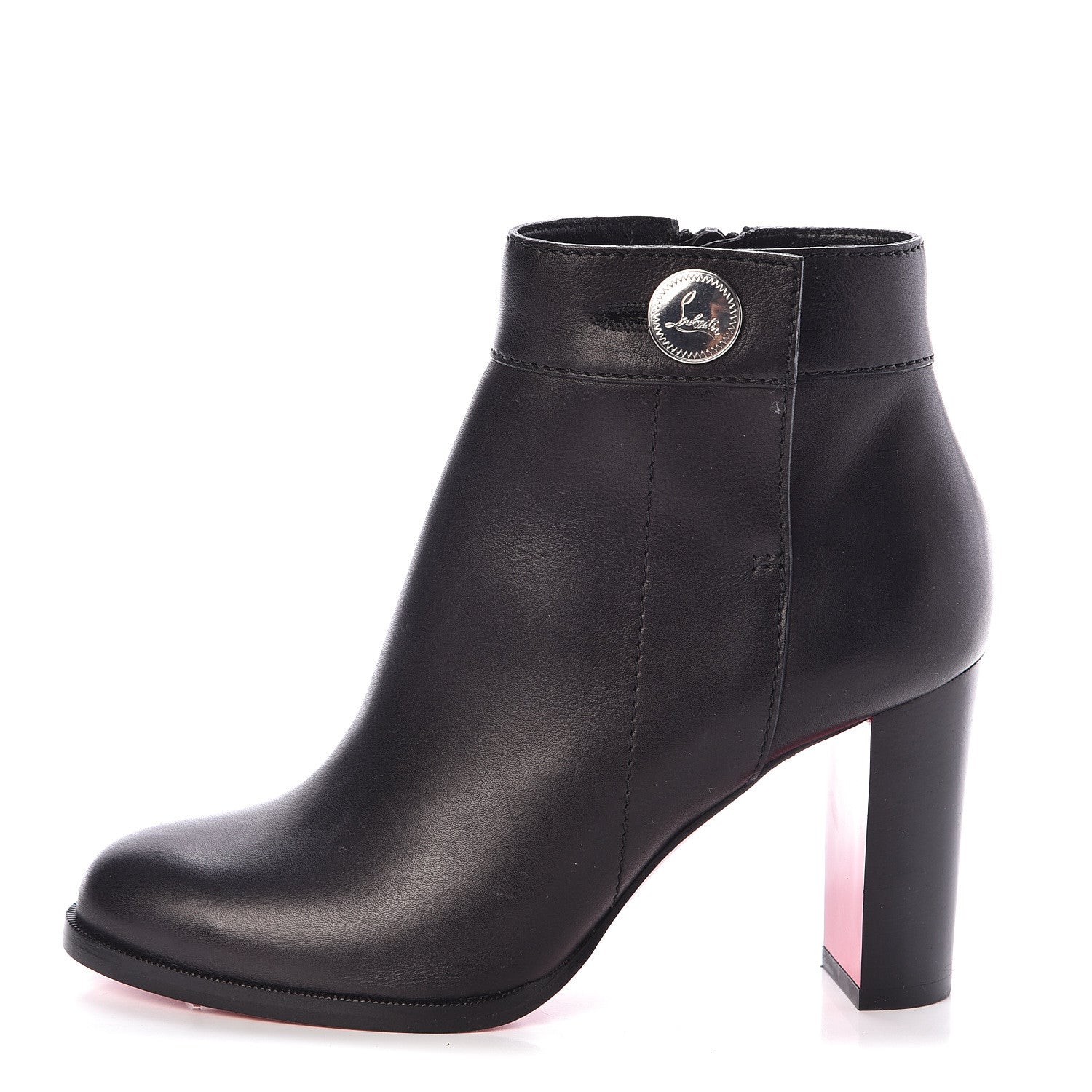 Christian Louboutin Calfskin Janis 85 Booties 36 Black 1 of 6
