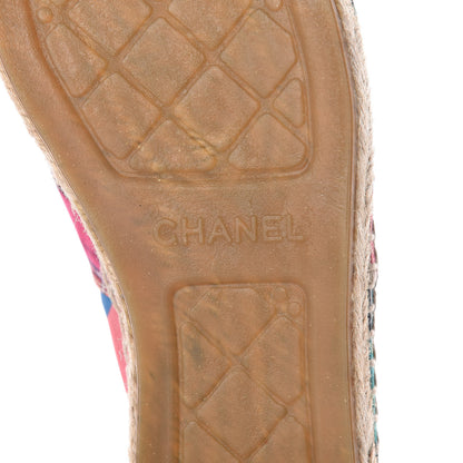 Chanel Crepe Patent CC Espadrilles 37 Multicolor Black 8 of 9