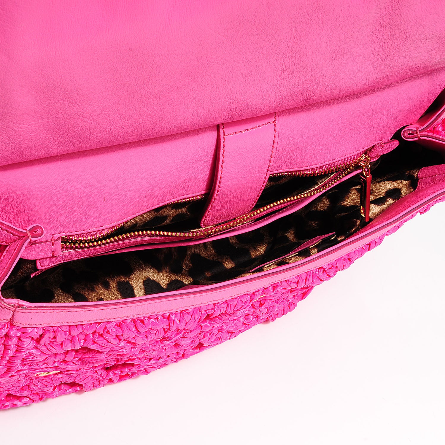 Dolce & Gabbana Straw Crocheted Miss Sicily Top Handle Bag Rosa 4 of 6