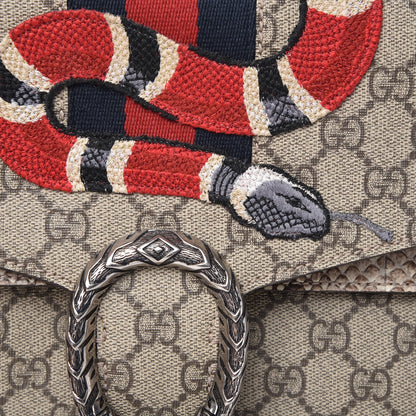 Gucci GG Supreme Monogram Kingsnake Embroidered Medium Dionysus Shoulder Bag Beige 11 of 15