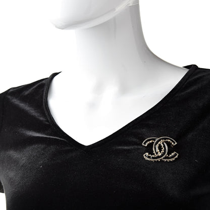 Chanel Enamel CC Baroque Brooch Black Gold 2 of 4