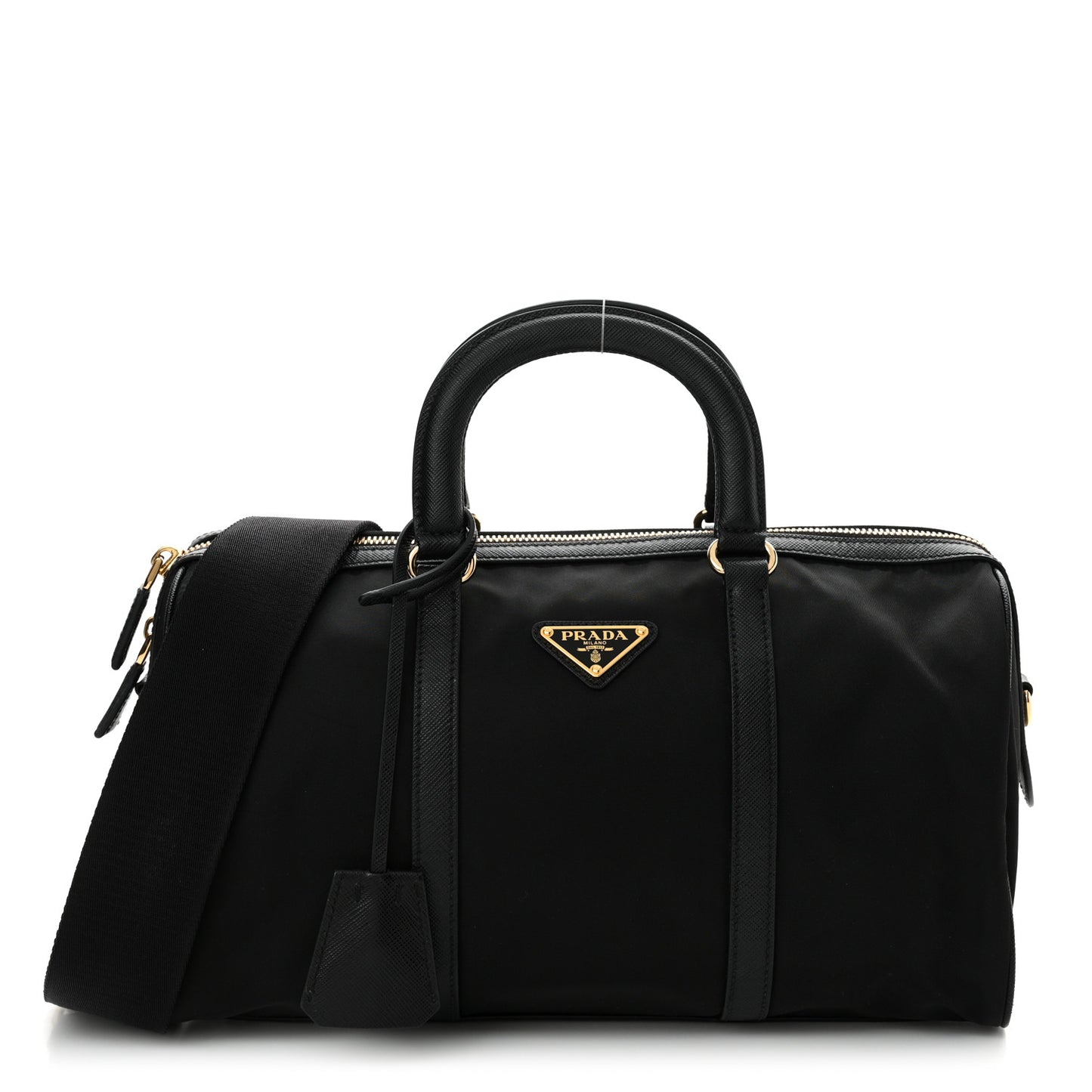 Re-Nylon Saffiano Medium Re-Edition 1978 Top Handle Bag Black