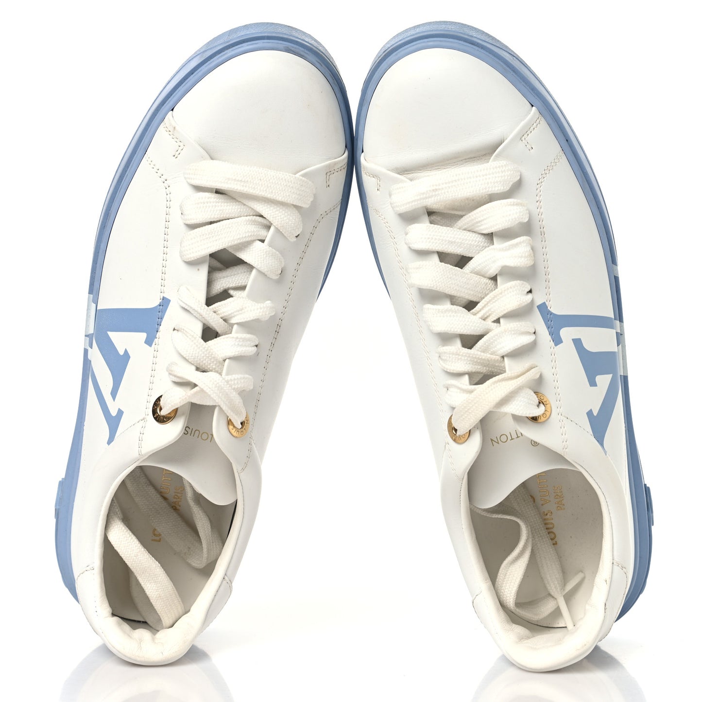 Calfskin Time Out LV Sneakers 40 Blue