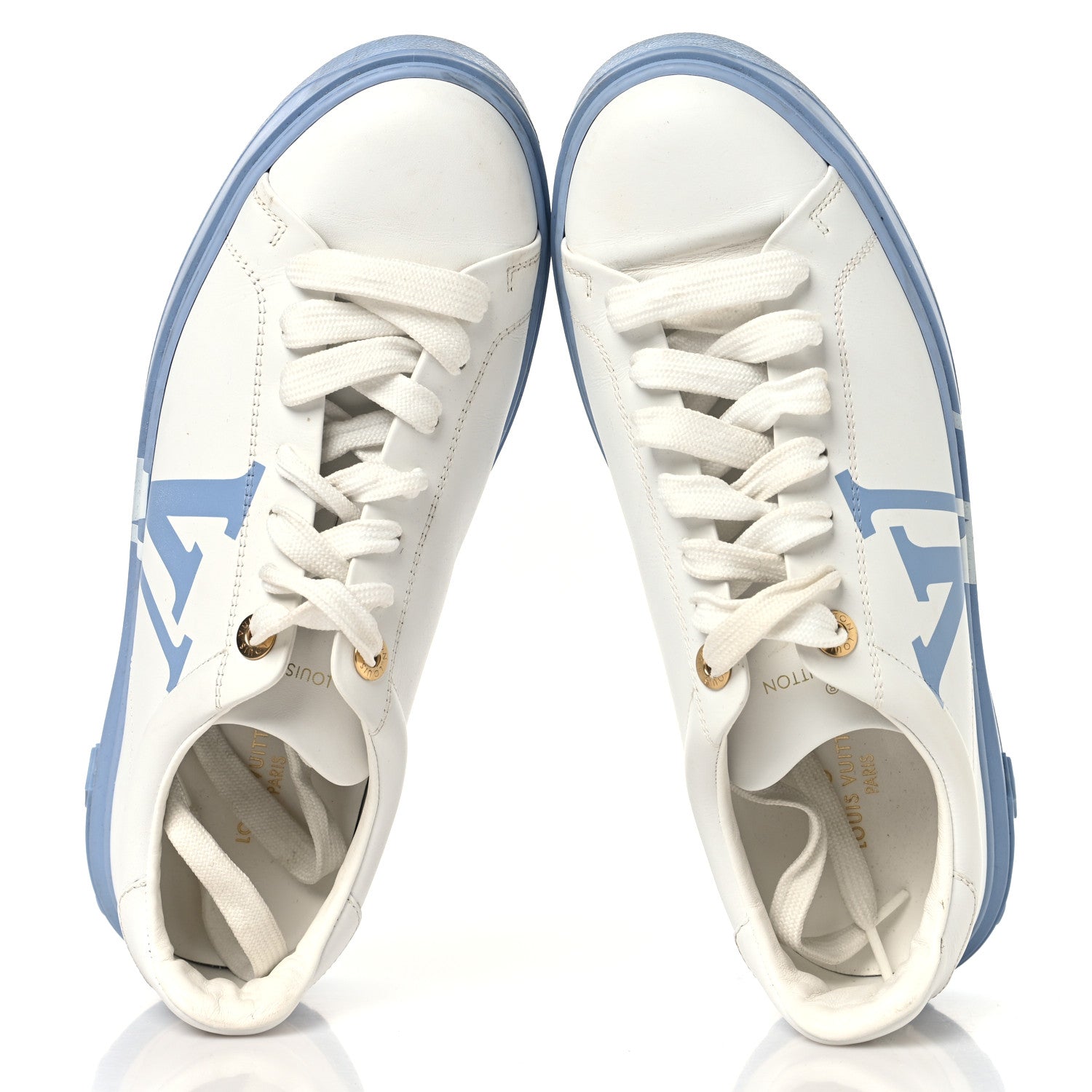 Louis Vuitton Calfskin Time Out LV Sneakers 40 Blue 2 of 10