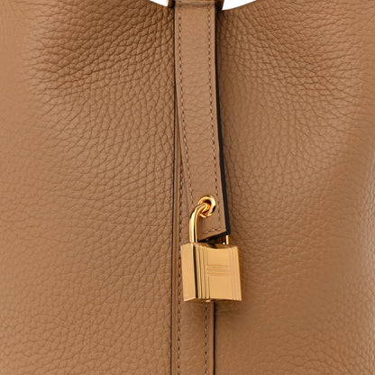 Hermes Taurillon Clemence Picotin Lock 18 PM Chai 8 of 12