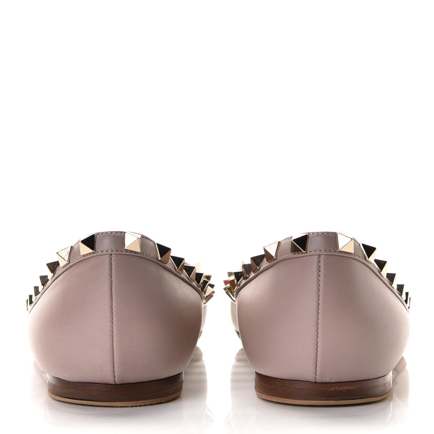 Nappa Rockstud Ballerina Flats 39.5 Poudre