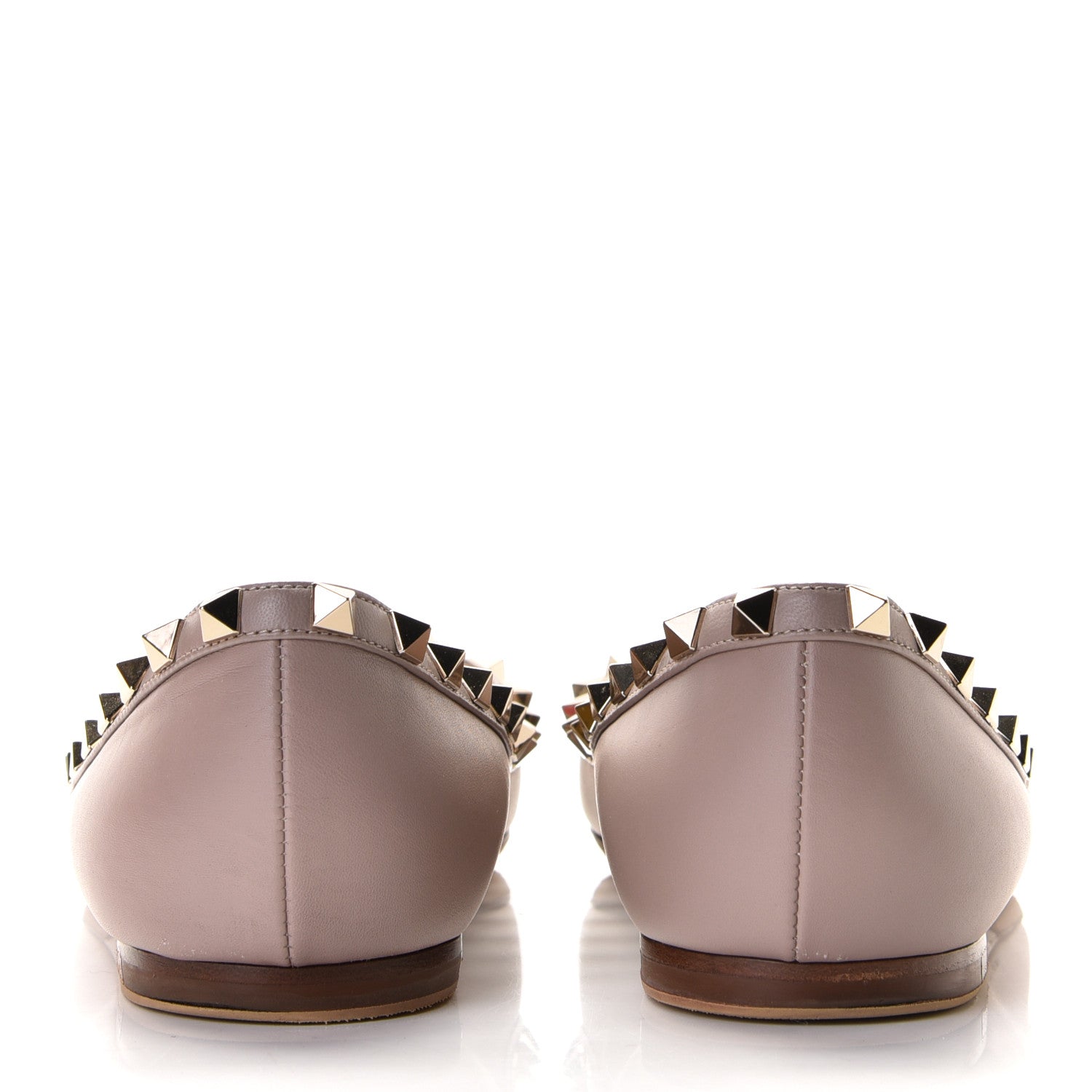 Valentino Garavani Nappa Rockstud Ballerina Flats 39.5 Poudre 6 of 22