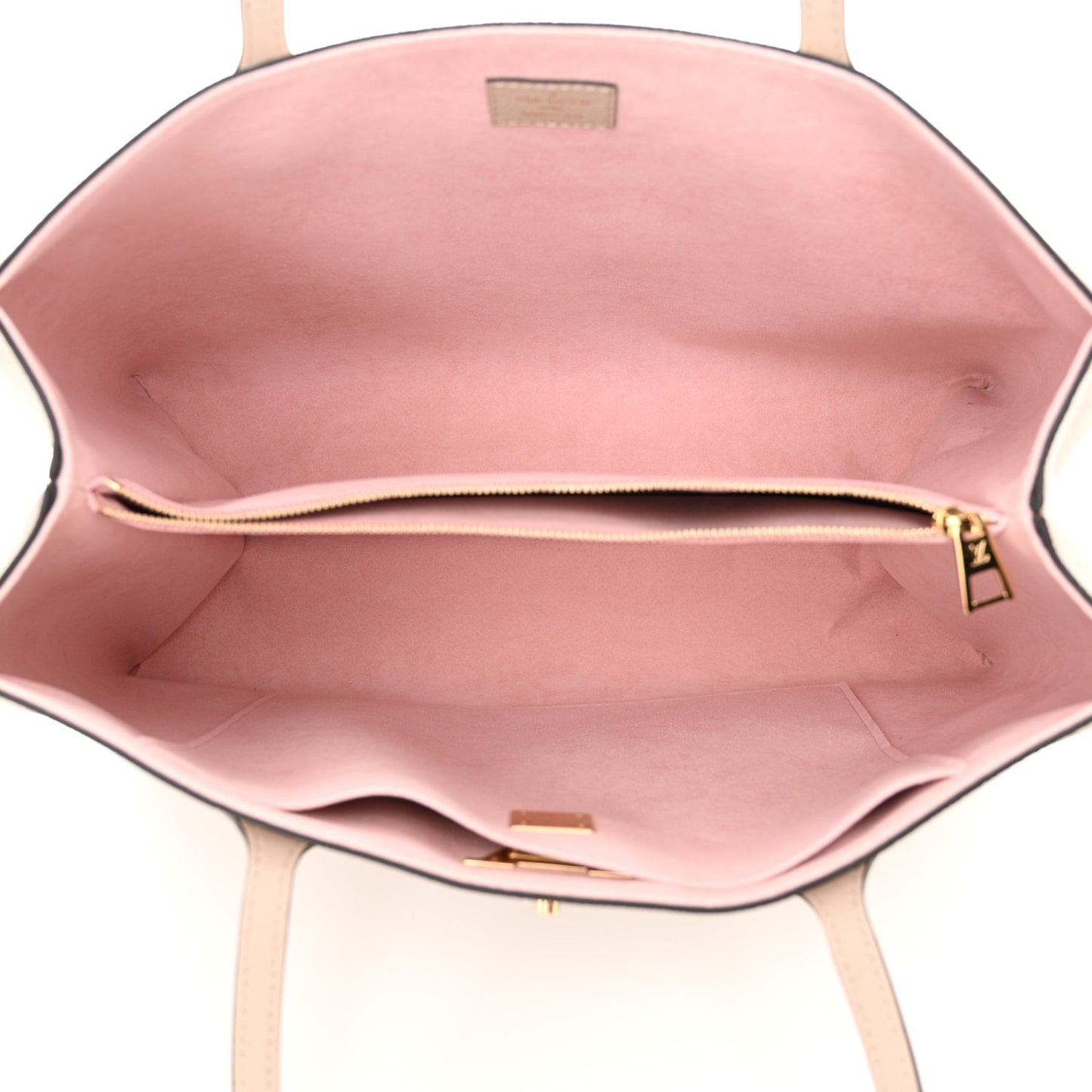 Grained Calfskin Lockme Shopper Greige