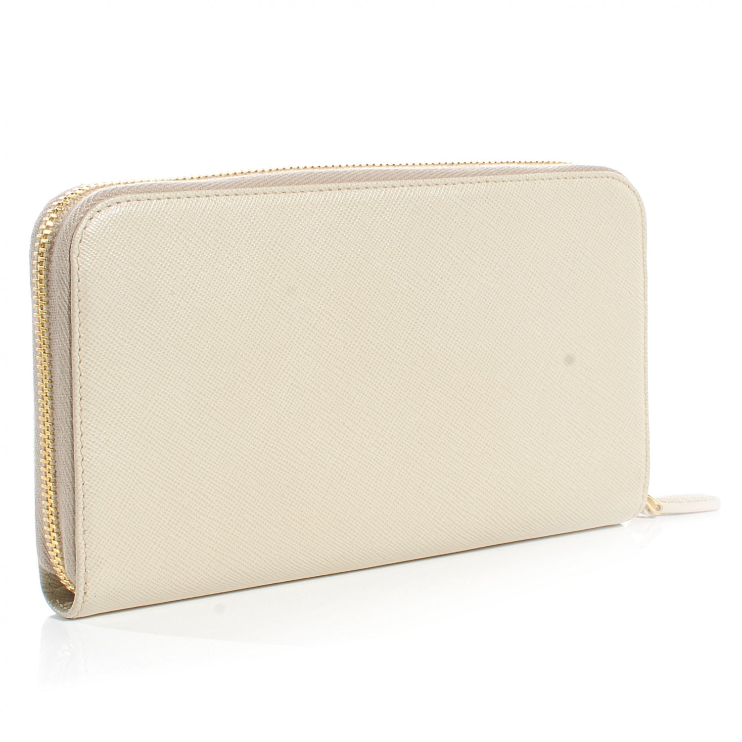 Prada Saffiano Zip Around Wallet Talco 3 of 8