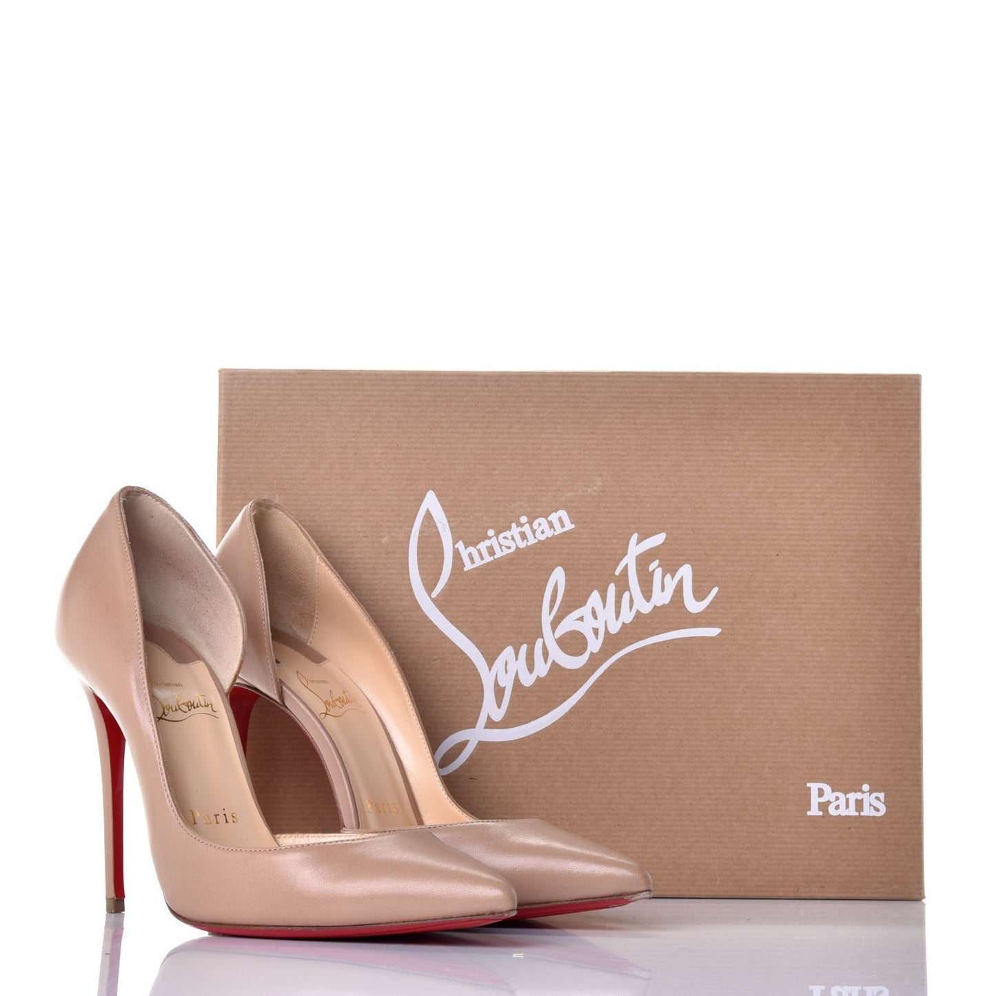 Shiny Nappa Iriza 100 Pumps 36.5 Nude