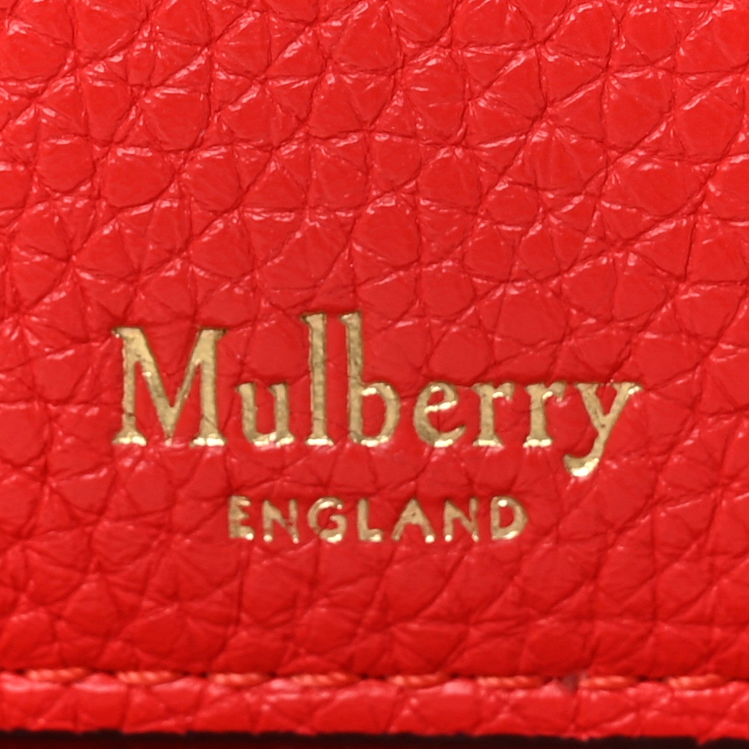Mulberry Small Classic Grain Tri-fold Wallet Red 6 of 8