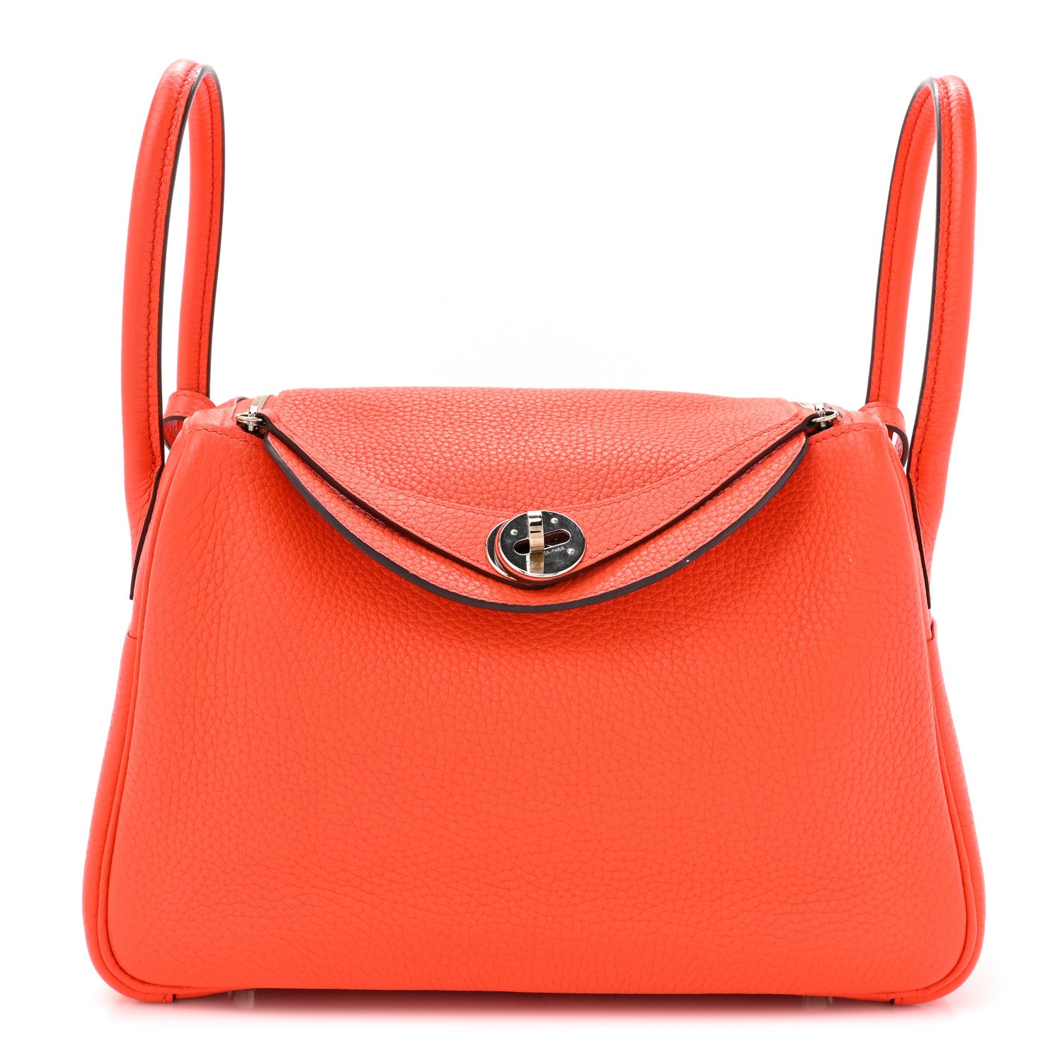 Hermes Taurillon Clemence Lindy 26 Orange Poppy 1 of 13