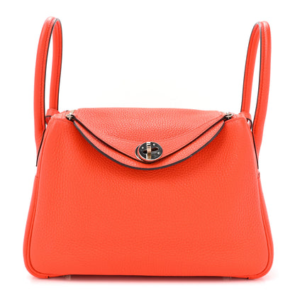 Hermes Taurillon Clemence Lindy 26 Orange Poppy 1 of 13