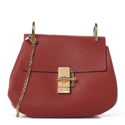 Chloe Grained Lambskin Drew Shoulder Bag Intense Red 1 of 10