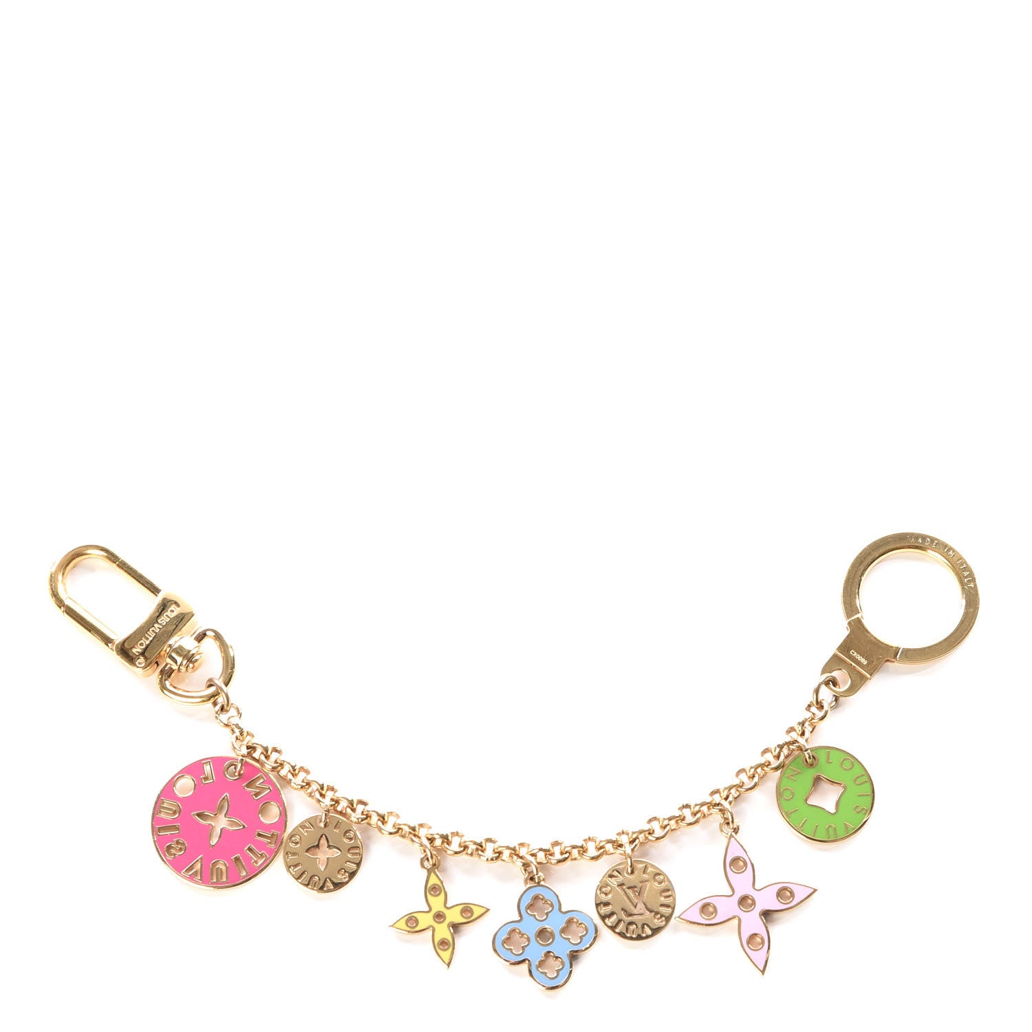 Louis Vuitton Enamel Looping Key Chain Bag Charm Multicolor 2 of 4