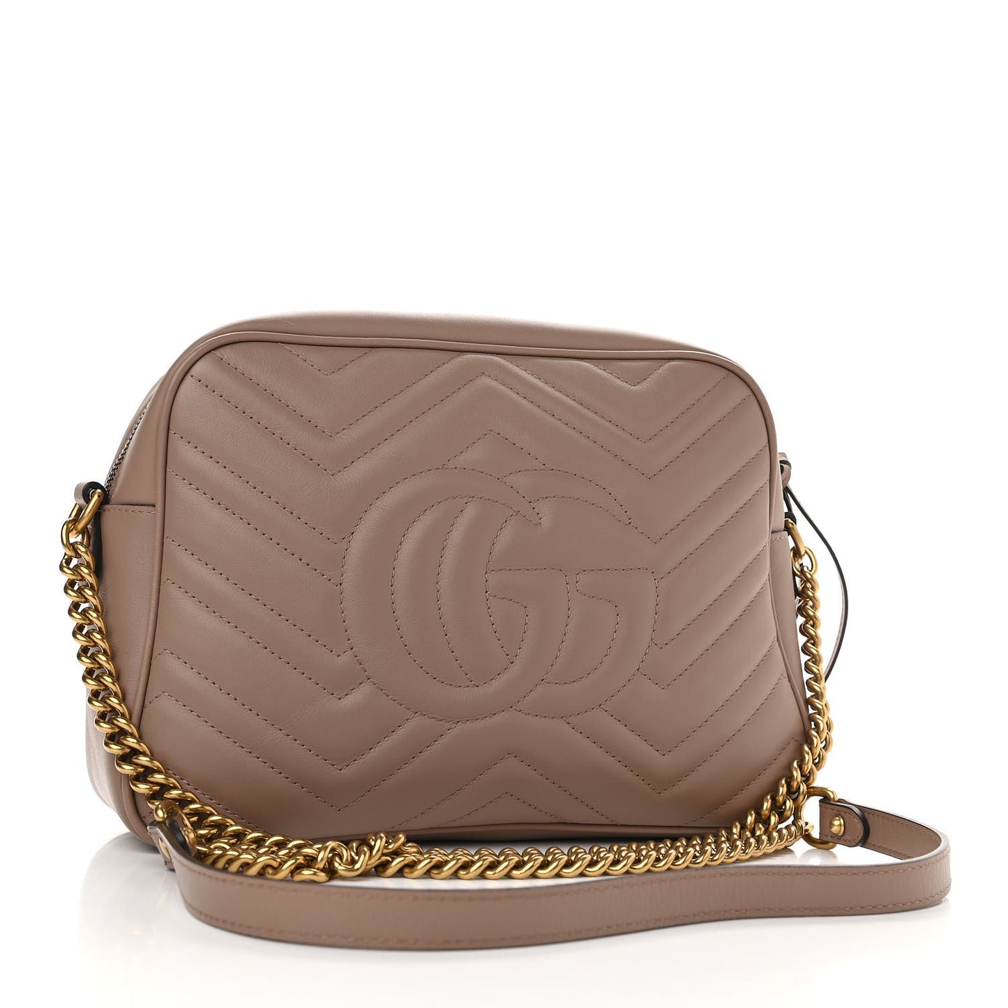 Calfskin Matelasse Medium GG Marmont Chain Shoulder Bag Porcelain Rose