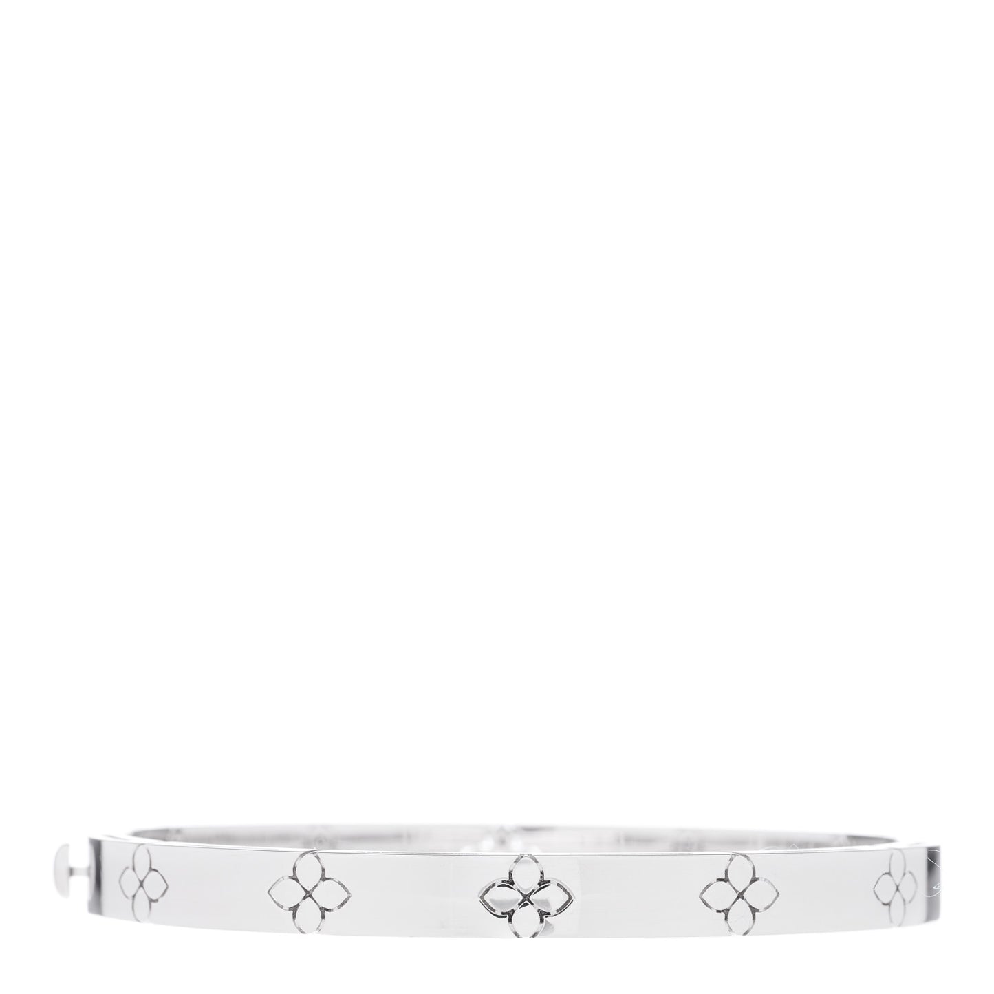 18K White Gold Diamond Medium Love in Verona Bangle Bracelet