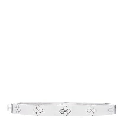 Roberto Coin 18K White Gold Diamond Medium Love in Verona Bangle Bracelet 2 of 4