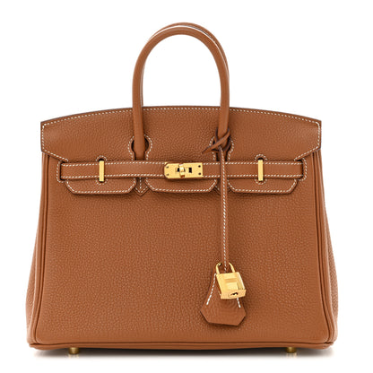 Hermes Togo Birkin 25 Gold 1 of 11