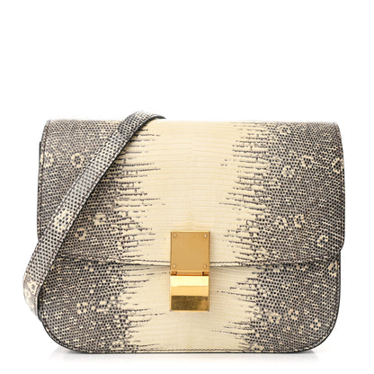 Celine Lizard Medium Classic Box Flap Bag Natural 1 of 12