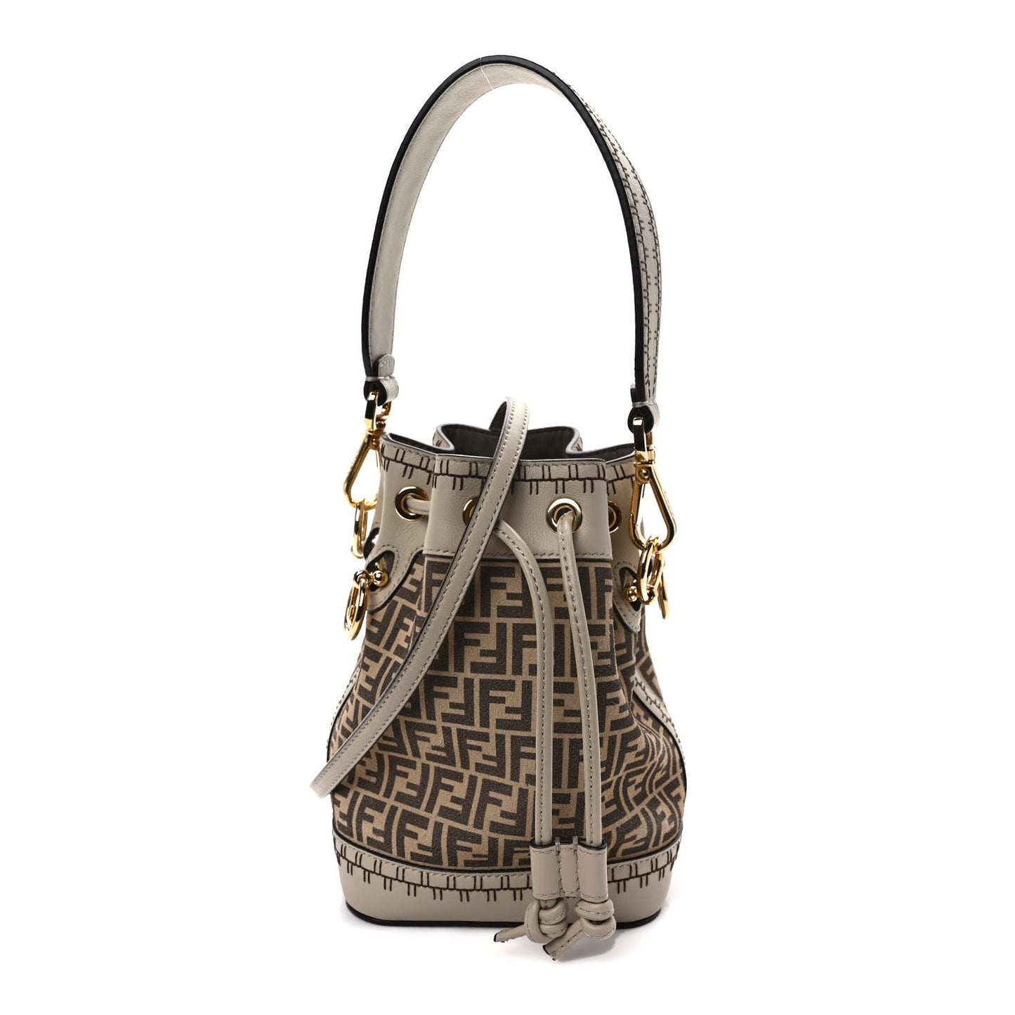 Suede Vitello Grace F is Fendi Micro FF Mini Mon Tresor Bucket Bag Nude Spring Maya