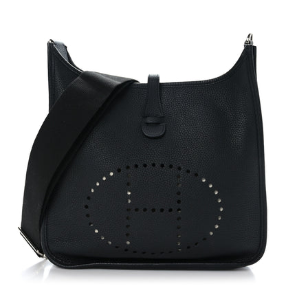 Hermes Taurillon Clemence Evelyne III PM Black 1 of 8