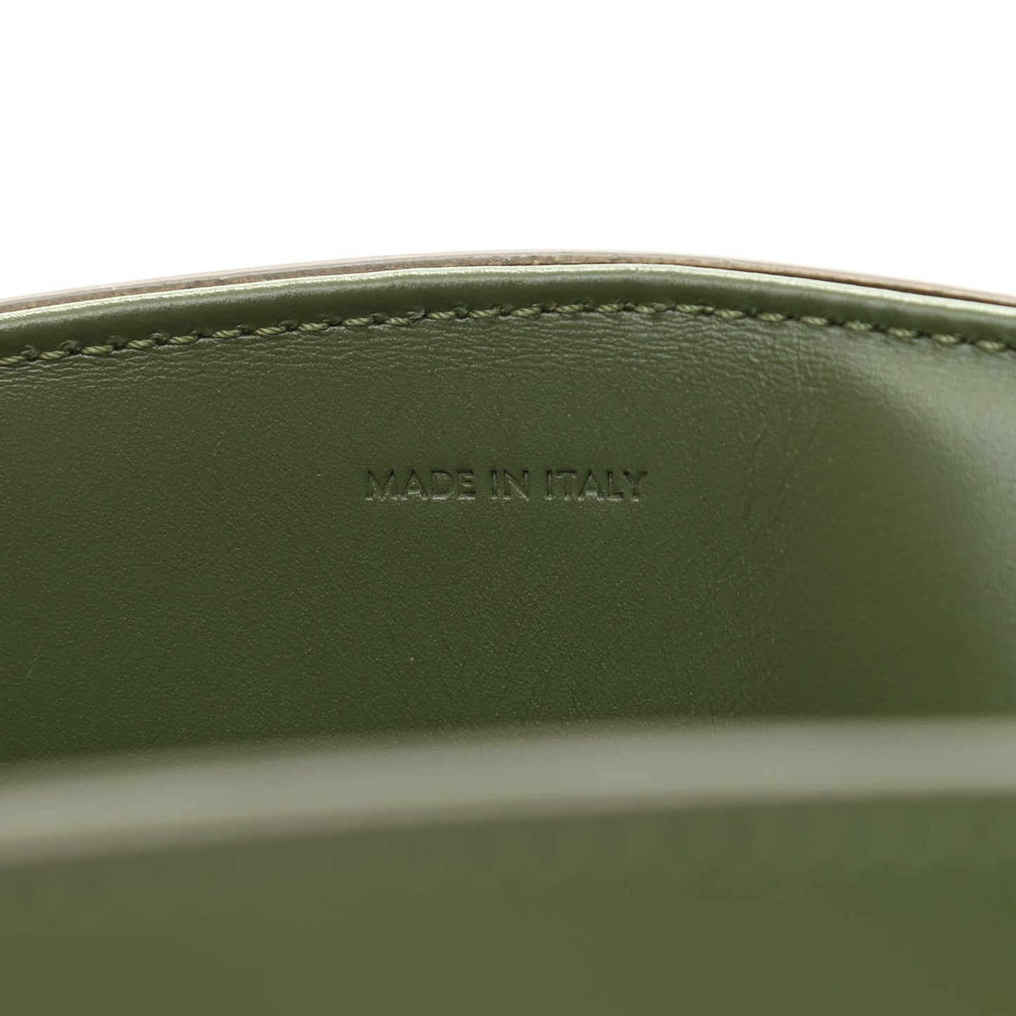 Calfskin Crecy Bucket Bag Green