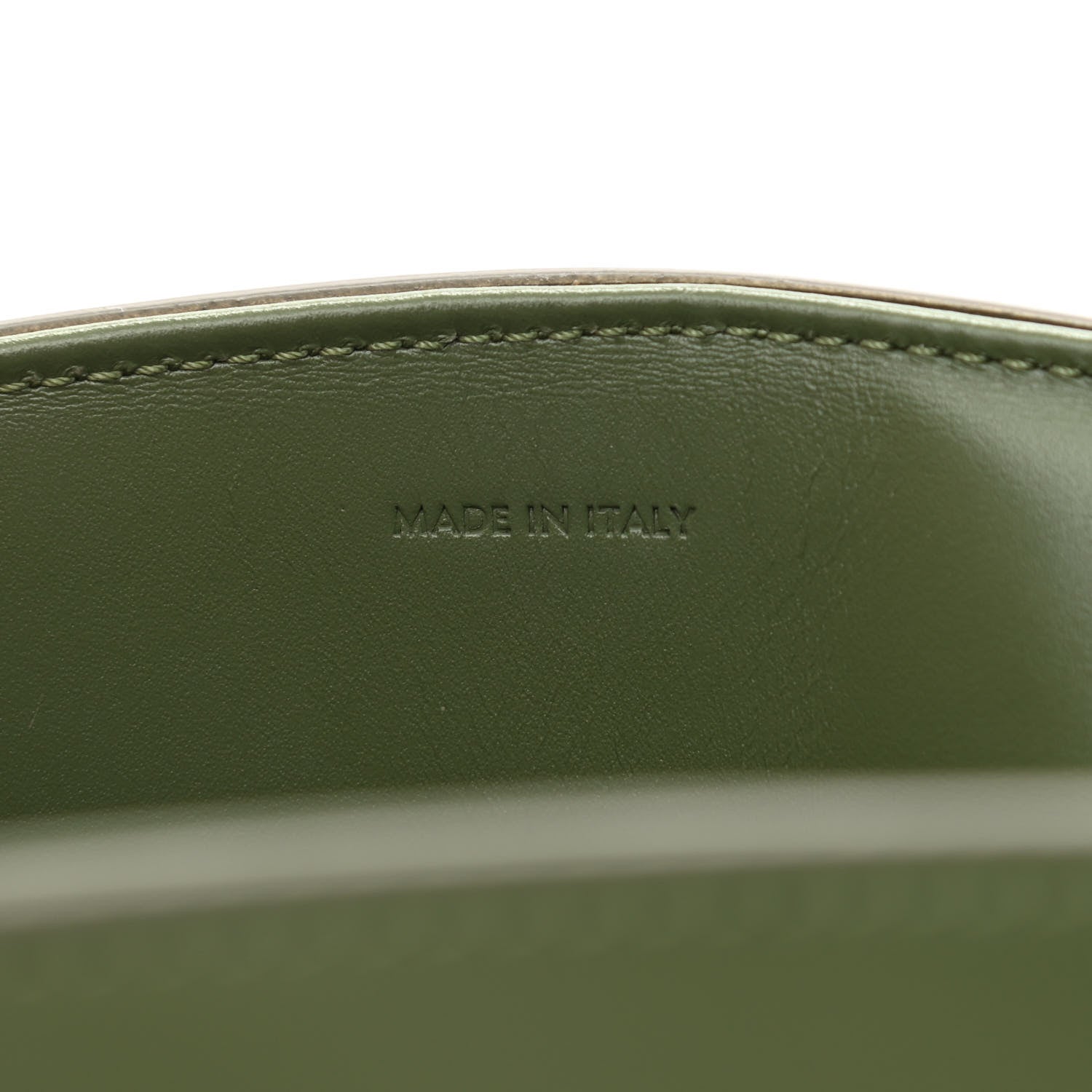 Celine Calfskin Crecy Bucket Bag Green 7 of 10