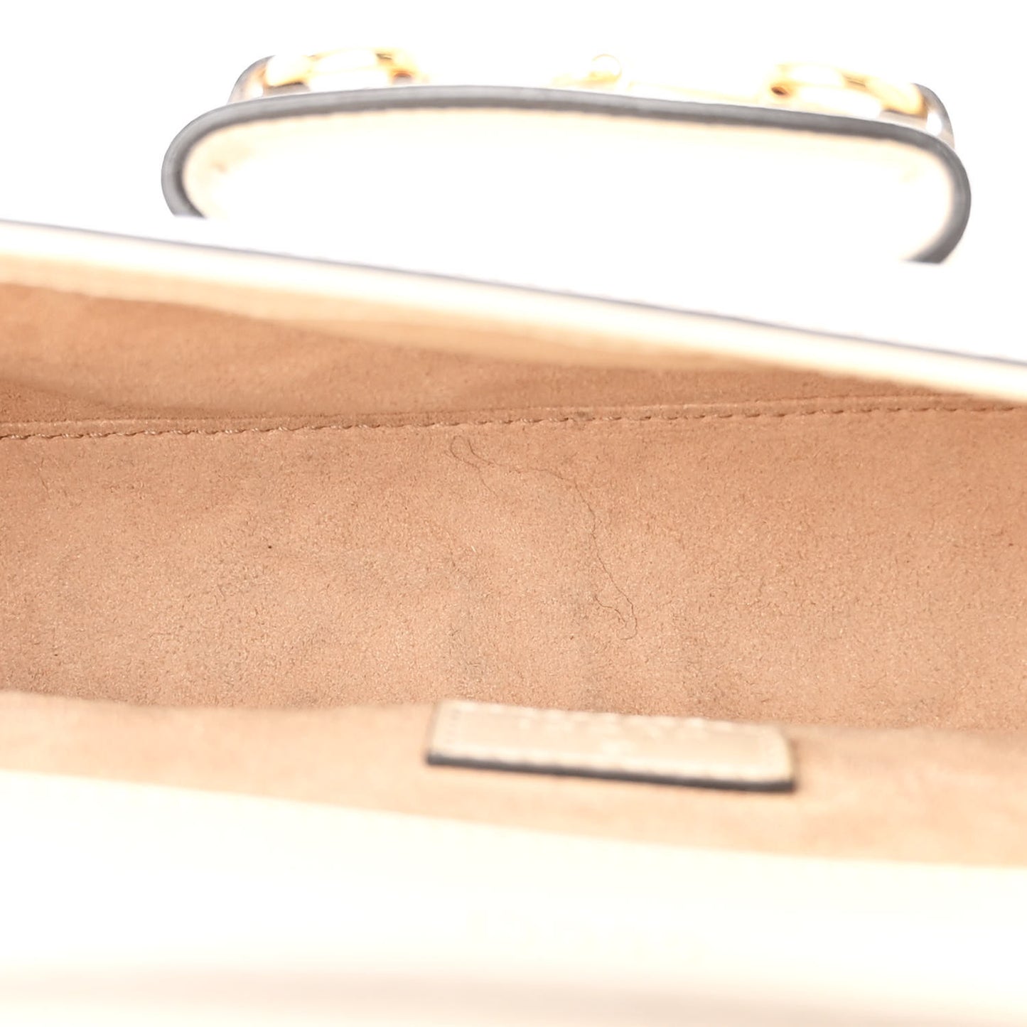 Azalea Calfskin Small Horsebit 1955 Chain Shoulder Bag Mystic White