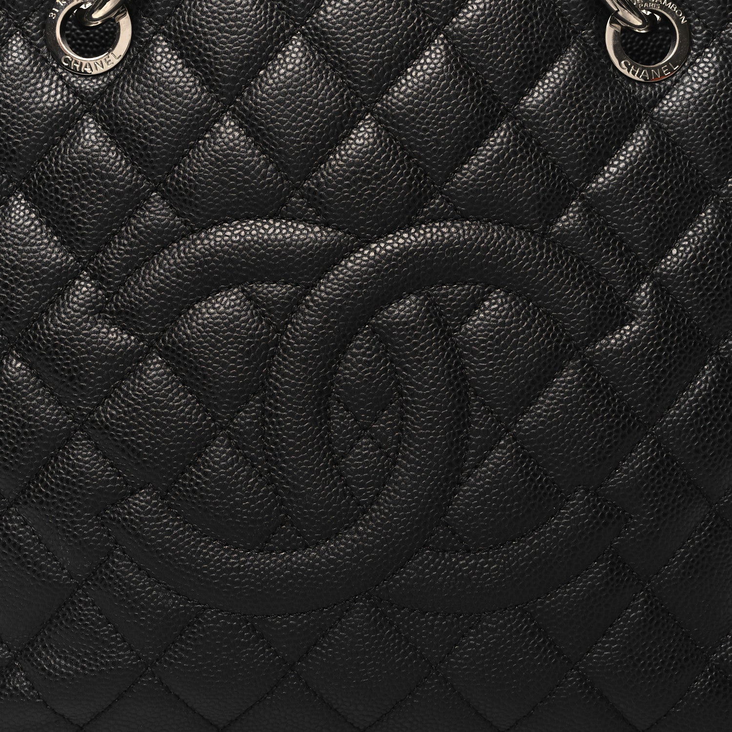 Chanel Caviar Quilted Grand Shopping Tote GST Black 9 of 13