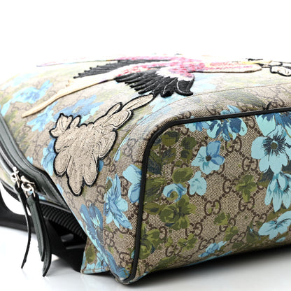 Gucci GG Supreme Monogram Blooms Bird Embroidered Dome Backpack 9 of 13