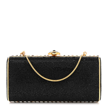 Judith Leiber Swarovski Crystal Minaudiere Clutch Black 1 of 11