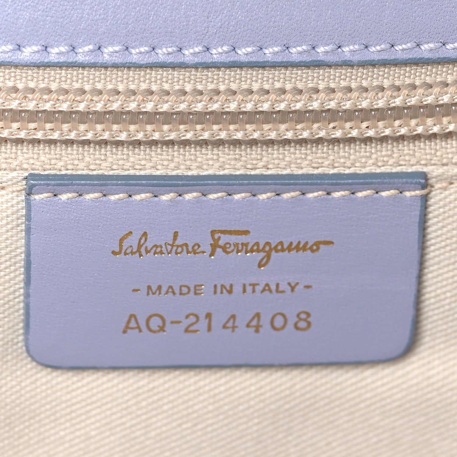 Salvatore Ferragamo Calfskin Motherwell Clutch Lilac 10 of 14