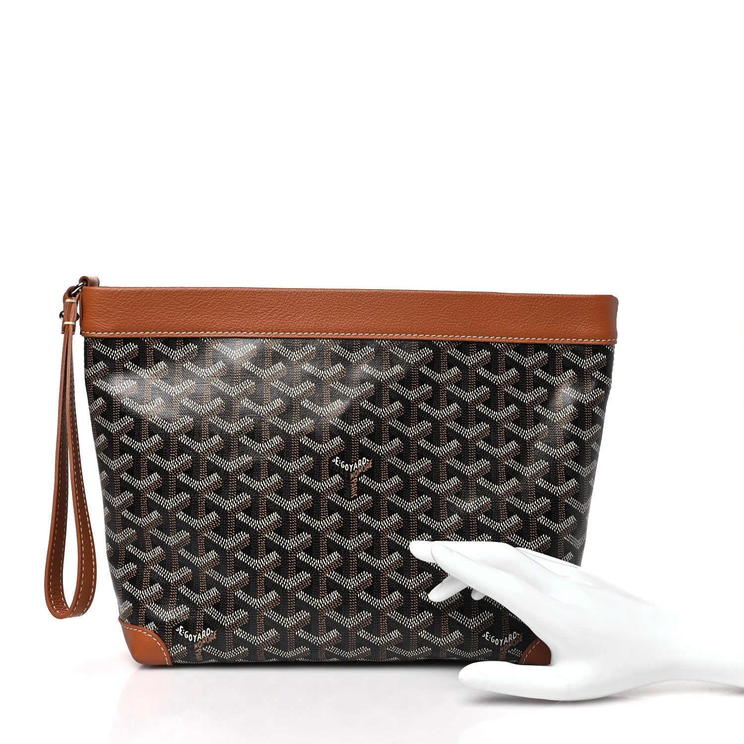 Goyard Goyardine Conti Pouch Black Gold 2 of 6