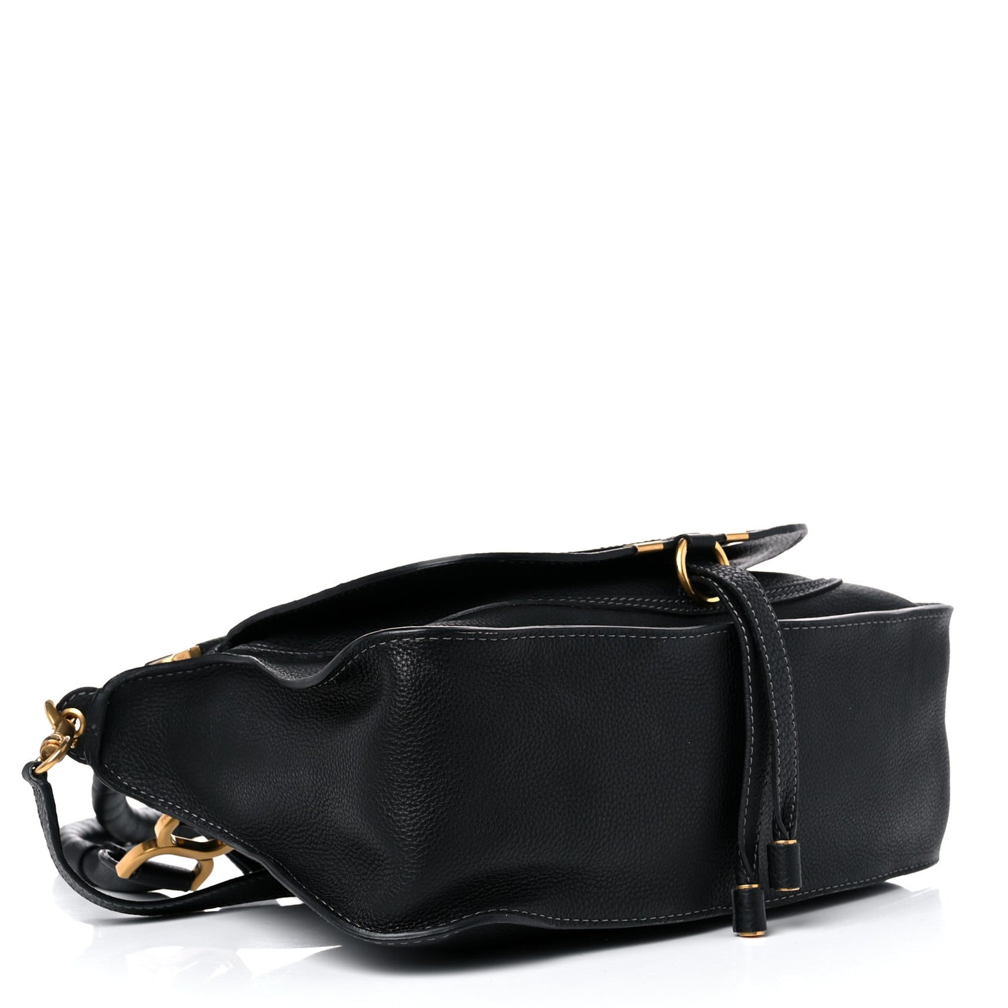 Calfskin Medium Marcie Satchel Black