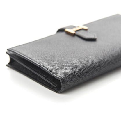Hermes Epsom Bearn Gusset Wallet Black 6 of 10