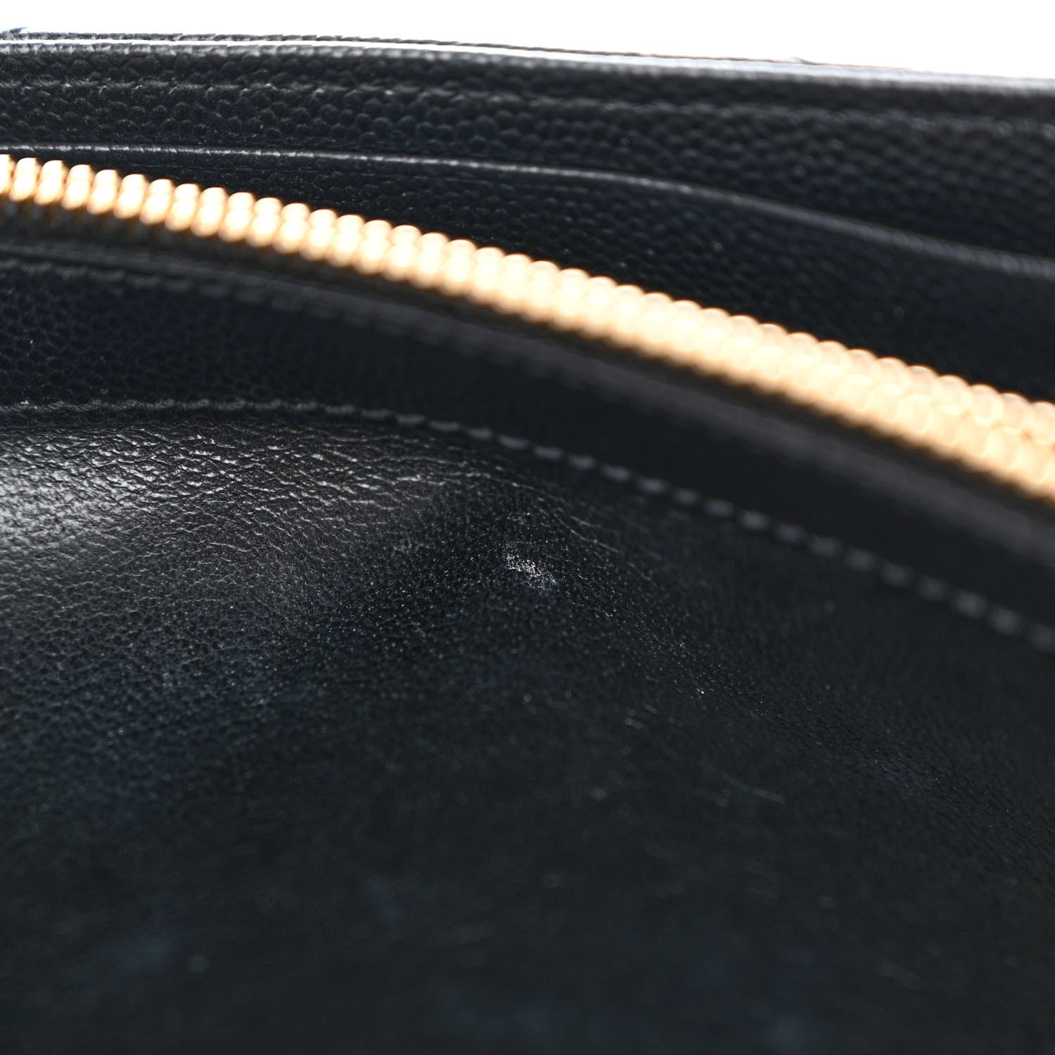 Saint Laurent Grain De Poudre Matelasse Chevron Monogram Chain Wallet Black 10 of 11