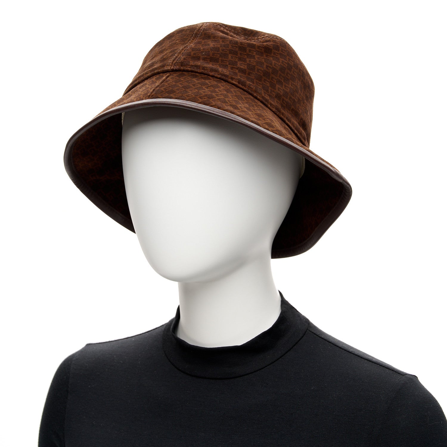 Gucci Suede GG Monogram Bucket Hat L Brown 2 of 11